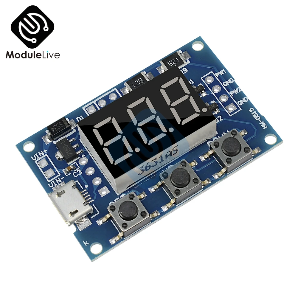 

DC 5-30V Micro USB 5V Power Independent PWM Generator 2 Channel Dual Way Digital LED Duty Cycle Pulse Frequency Board Module