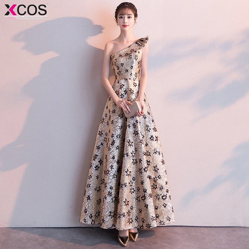 One Shoulder Prom Dresses Elegant 2019 Satin Long Party Gowns Floral Women`s Vestido De Formatura Longo
One Shoulder Prom Dresses Elegant 2019 Satin Long Party Gowns Floral Women`s Vestido De Formatura Longo