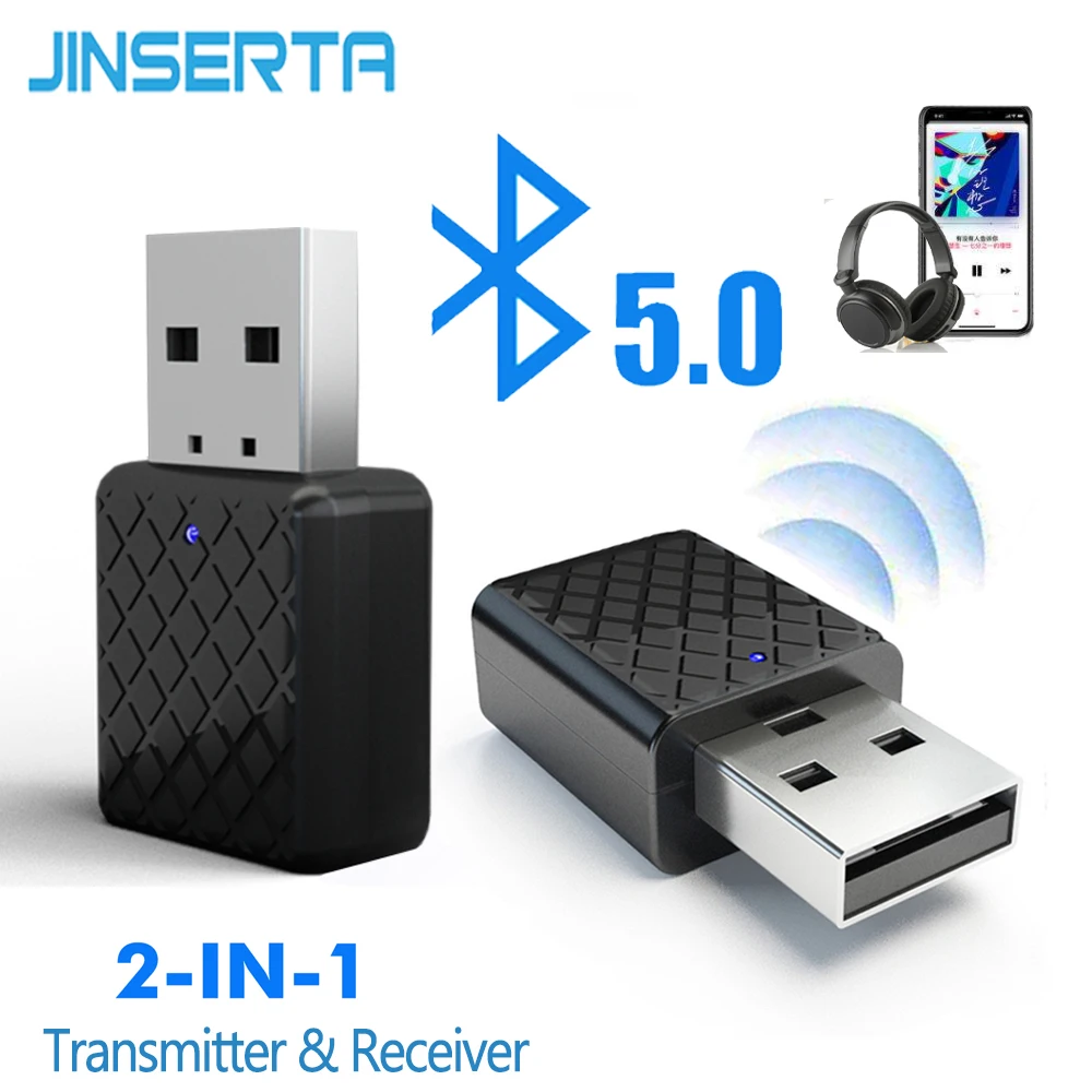 JINSERTA Car MP3 Player 5.0 Bluetooth Transmitter Receiver Mini 3.5mm AUX Stereo Wireless Bluetooth Adapter For TV PC Headphones
JINSERTA Car MP3 Player 5.0 Bluetooth Transmitter Receiver Mini 3.5mm AUX Stereo Wireless Bluetooth Adapter For TV PC Headphones