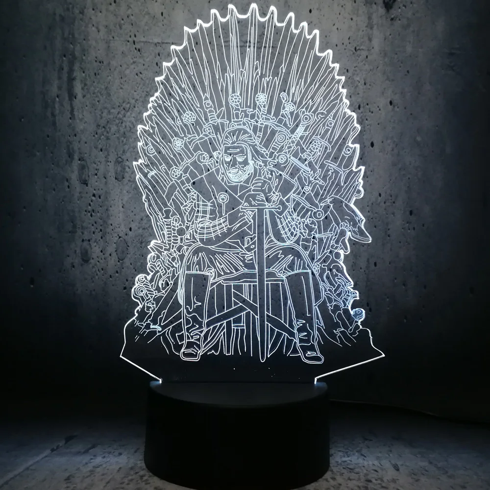 Eddard Stark 2019 Game of Thrones 3D LED Night Light Throne A Song of Ice and Fire Winter Is Coming Home Decor Christmas Gifts
Eddard Stark 2019 Game of Thrones 3D LED Night Light Throne A Song of Ice and Fire Winter Is Coming Home Decor Christmas Gifts