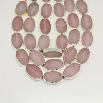 20x30mm 11pcs strand Natural Pink Quartz Flat Oval Beads DIY Bracelet,Silvery Electroplated Bails Raw Crystals Spacer Beads Bulk
20x30mm 11pcs strand Natural Pink Quartz Flat Oval Beads DIY Bracelet,Silvery Electroplated Bails Raw Crystals Spacer Beads Bulk