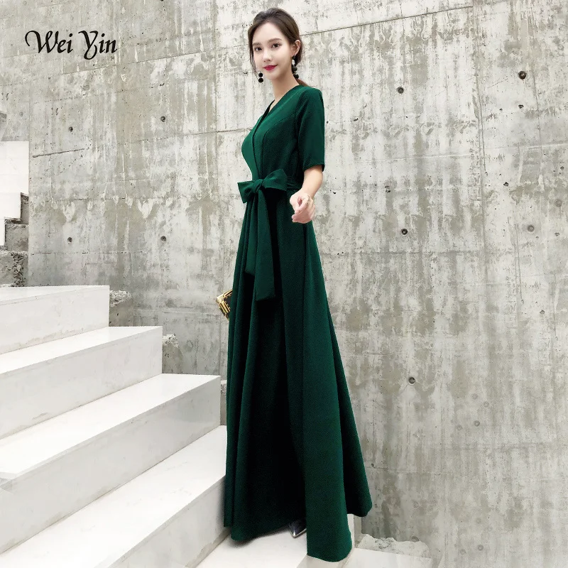 wei yin 2019 Plus Size Evening Dresses Green White Black Elegant V-Neck Formal Evening Gown Party Dress Robe De Soiree WY1797
wei yin 2019 Plus Size Evening Dresses Green White Black Elegant V-Neck Formal Evening Gown Party Dress Robe De Soiree WY1797