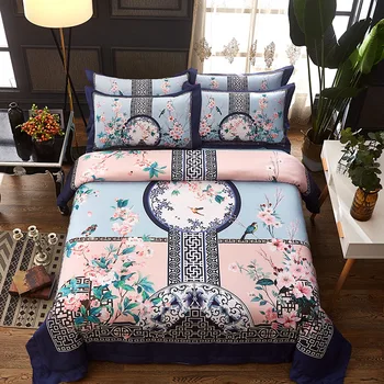 Traditional Chinese Style 100% Cotton Super Quality Bedding Set Bed Linens 4pcs/set AB side Duvet Cover Sheet Pillowcases
Traditional Chinese Style 100% Cotton Super Quality Bedding Set Bed Linens 4pcs/set AB side Duvet Cover Sheet Pillowcases