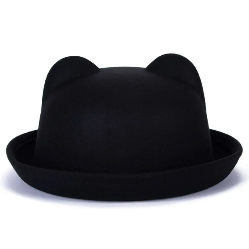 Fashion Vintage Women Unisex Wool Horn Parent-Child Bowler Fedora Hats Derby Cat Ear Cap T55
Fashion Vintage Women Unisex Wool Horn Parent-Child Bowler Fedora Hats Derby Cat Ear Cap T55