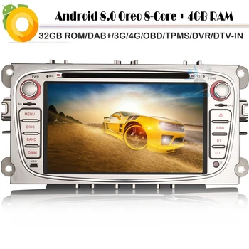 DAB+ Android 8.0 Car stereo CD Player for Ford Focus Mondeo Navi WiFi 4G Bluetooth GPS Radio RDS BT DVD USB OBD Autoradio SD
DAB+ Android 8.0 Car stereo CD Player for Ford Focus Mondeo Navi WiFi 4G Bluetooth GPS Radio RDS BT DVD USB OBD Autoradio SD