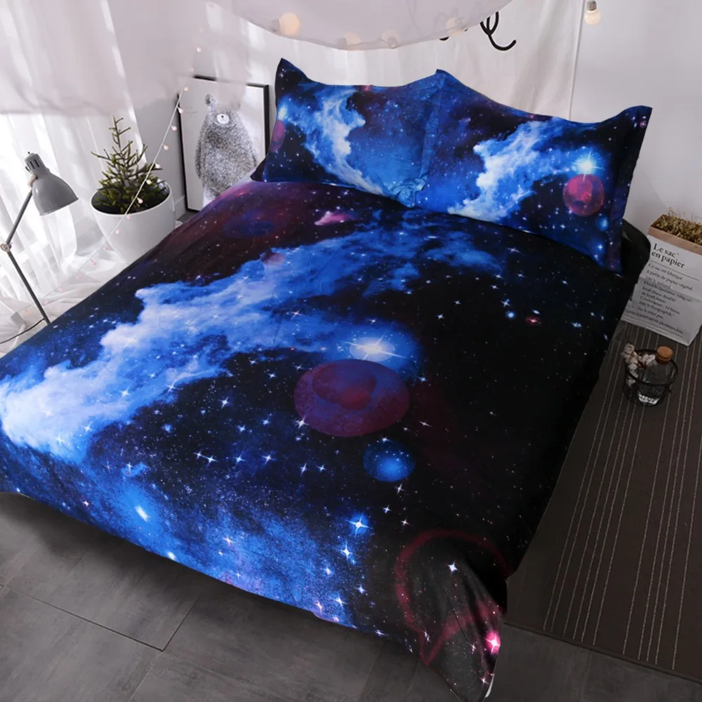 BlessLiving Nebula Bedding Set 3D Galaxy Duvet Cover 3 Piece Kids Boy Girl Bed Linen Blue Purple Space Bedding Bedspreads Queen
BlessLiving Nebula Bedding Set 3D Galaxy Duvet Cover 3 Piece Kids Boy Girl Bed Linen Blue Purple Space Bedding Bedspreads Queen