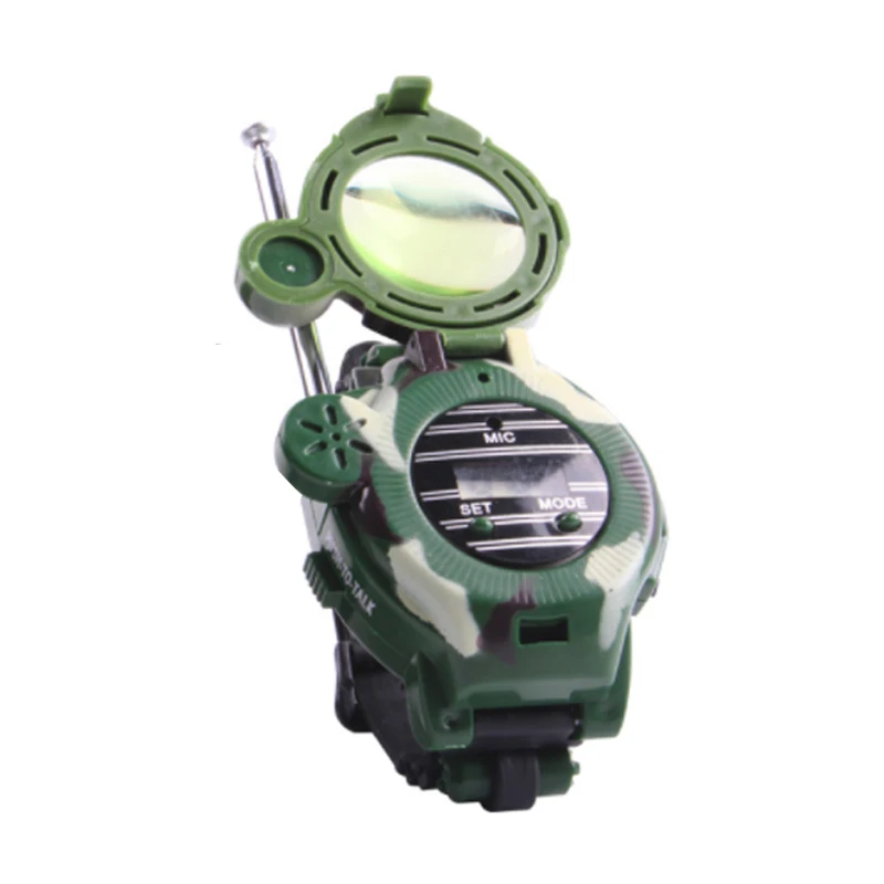 

2pcs Portable Ourdoor Compass 7 in 1 Walkie Talkie Camouflage Style With Nightlight Speculum For Camping Hiking Outdoor Tools