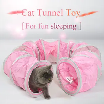 SMARTPET Pink Cute Cat Tunnel Toy Collapsible Kitten Tunnel Tubes with Tubes Bells Cat Interactive Play Supplier
SMARTPET Pink Cute Cat Tunnel Toy Collapsible Kitten Tunnel Tubes with Tubes Bells Cat Interactive Play Supplier
