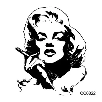 Old School Style Black Marilyn Monroe Vintage Temporary Tattoo Sticker Body Art Water Transfer fake tattoo 6X6cm
Old School Style Black Marilyn Monroe Vintage Temporary Tattoo Sticker Body Art Water Transfer fake tattoo 6X6cm