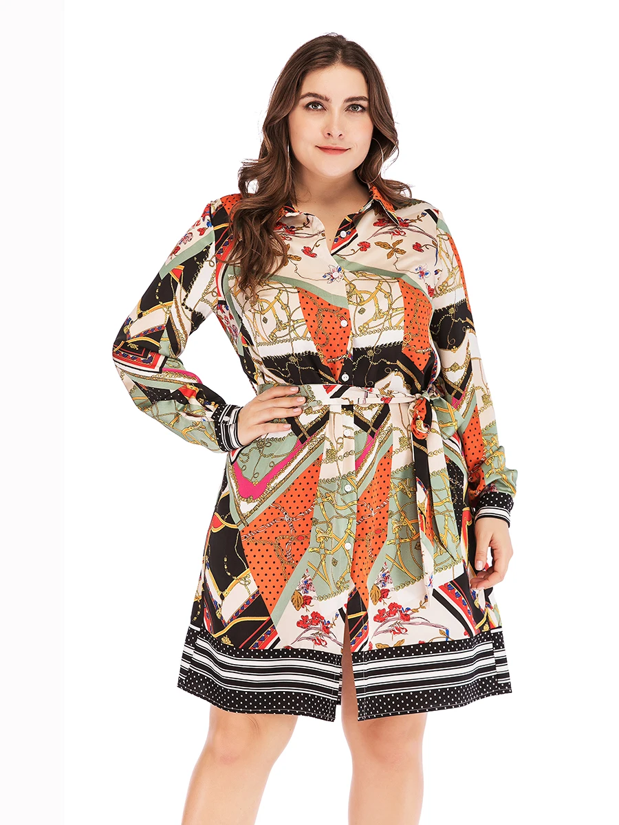 Women Plus Size Shirt Dress 5XL Elegant Loog Sleeve Summer Short Dresses Office ladies fashion dress Maxi Vestidos
Women Plus Size Shirt Dress 5XL Elegant Loog Sleeve Summer Short Dresses Office ladies fashion dress Maxi Vestidos