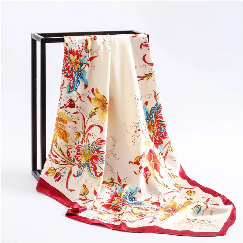 2019 New Women's Square Silk Scarf Ladies Shawls and Wraps Soft Small Office Scarf Hijabs Printed Bandana Neckercheif 90*90cm
2019 New Women's Square Silk Scarf Ladies Shawls and Wraps Soft Small Office Scarf Hijabs Printed Bandana Neckercheif 90*90cm
