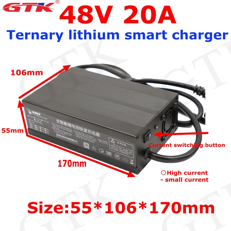 GTK 14S 48v 20A fast charger speed charger high power 58.8v 15A 20A for LTO li-ion Lithium titanate battery polymer RV EV
GTK 14S 48v 20A fast charger speed charger high power 58.8v 15A 20A for LTO li-ion Lithium titanate battery polymer RV EV