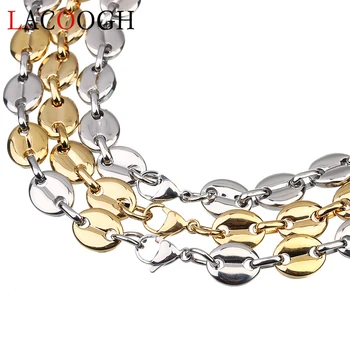 Width Chain Necklace Stainless Steel Gold Silver Color Coffee Bean Shape Link Chains Necklaces for Men Male Punk Jewelry
Width Chain Necklace Stainless Steel Gold Silver Color Coffee Bean Shape Link Chains Necklaces for Men Male Punk Jewelry