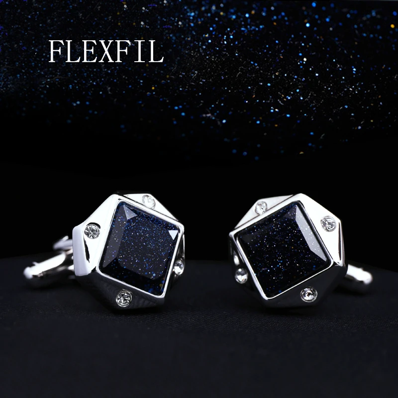 

FLEXFIL Jewelry shirt Fashion cufflink for men Brand Cuff link Wholesale Button High Quality Luxury Wedding Male Free Shipping