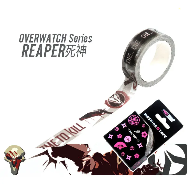 Hot Game OW D.VA Reaper Genji Washi Tape Adhesive Tape DIY Scrapbooking Sticker Label Masking Tape Toys Gift
Hot Game OW D.VA Reaper Genji Washi Tape Adhesive Tape DIY Scrapbooking Sticker Label Masking Tape Toys Gift