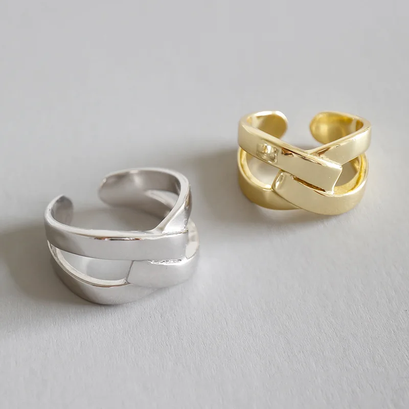 HFYK 925 sterling silver rings gold X-shape adjustable rings cross ring wide face ring bague femme silver 925 jewelry anillos
HFYK 925 sterling silver rings gold X-shape adjustable rings cross ring wide face ring bague femme silver 925 jewelry anillos
