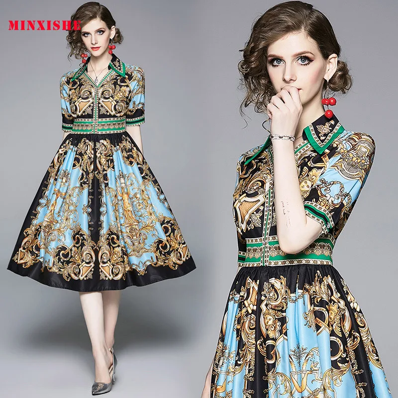 Summer Women Dress 2019 Sexy Vintage Bodycon Elegant Retro v neck Button printing Floral Pleated Midi Casual party Long Dress
Summer Women Dress 2019 Sexy Vintage Bodycon Elegant Retro v neck Button printing Floral Pleated Midi Casual party Long Dress
