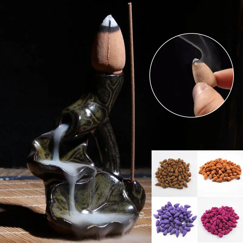 20 Pcs Household Natural Reflux Tower Incense Backflow Incense and Classical Ceramic Incense Burner Censer Holder
20 Pcs Household Natural Reflux Tower Incense Backflow Incense and Classical Ceramic Incense Burner Censer Holder