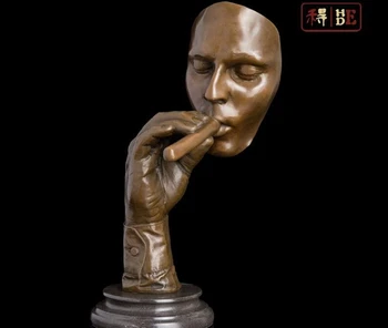 Abstract Art Sculpture Bronze Copper Marble Base Smoke Cigar Man Statue Figurine
Abstract Art Sculpture Bronze Copper Marble Base Smoke Cigar Man Statue Figurine