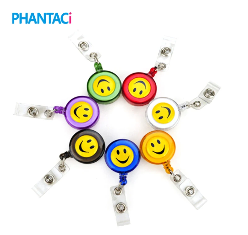 5 pcs/lot Compact Design Smiling Face ID Holder Name Tag Card key Badge Holder Retractable Round Solid Translucent ID Holder
5 pcs/lot Compact Design Smiling Face ID Holder Name Tag Card key Badge Holder Retractable Round Solid Translucent ID Holder