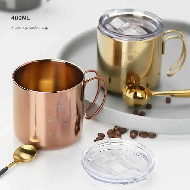 400ml Coffee Mug for Tea Mug Milk Cup With Lid Mugs for Kids Handgrip Coffee Cups Stainless Steel Cups Black Cooper funny mugs
400ml Coffee Mug for Tea Mug Milk Cup With Lid Mugs for Kids Handgrip Coffee Cups Stainless Steel Cups Black Cooper funny mugs