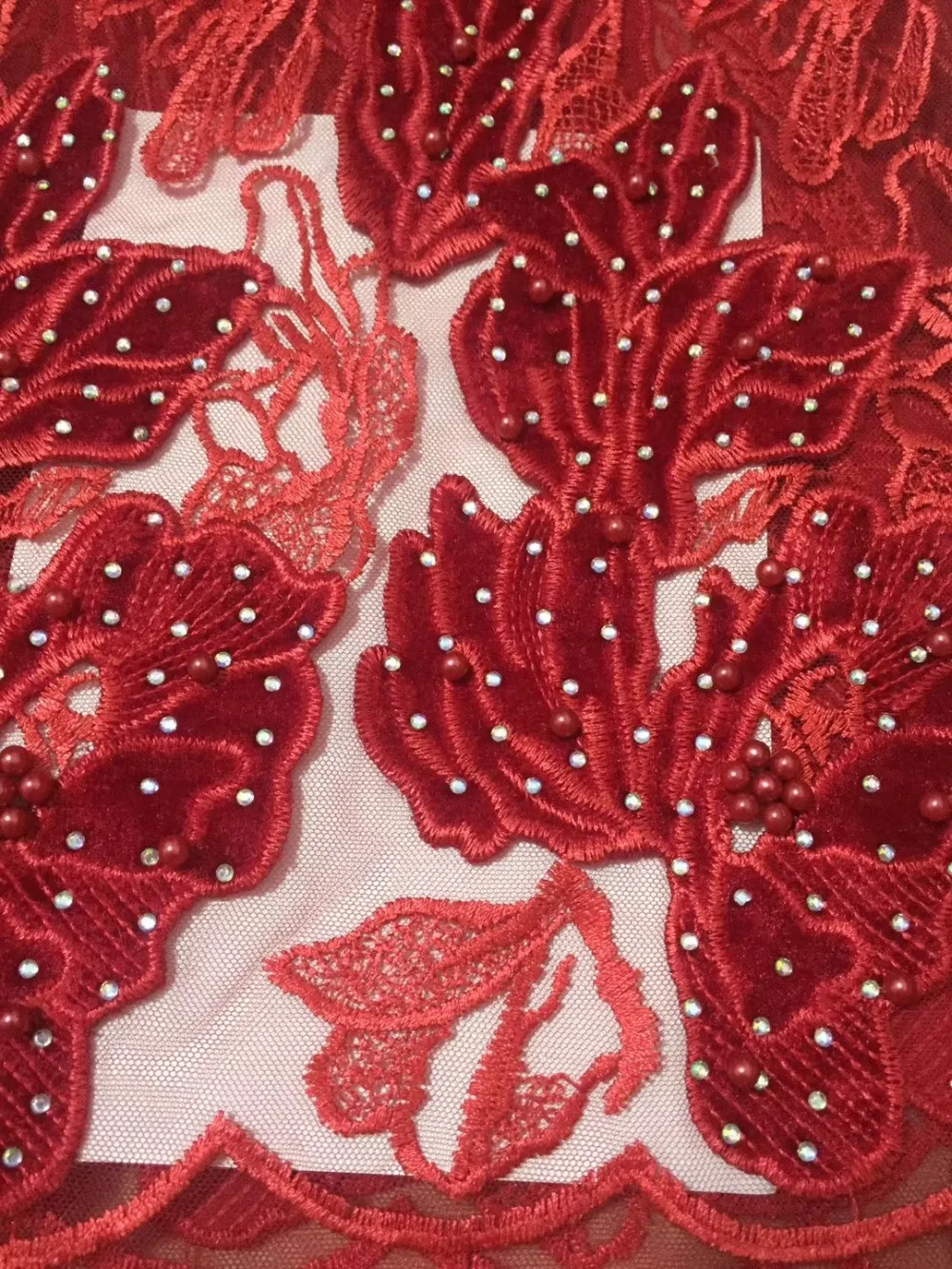 2018 Latest Stones Lace velvet Fabric For Wedding Sewing Accessories High Quality Red Beaded African French Lace Fabric Xcd
2018 Latest Stones Lace velvet Fabric For Wedding Sewing Accessories High Quality Red Beaded African French Lace Fabric Xcd