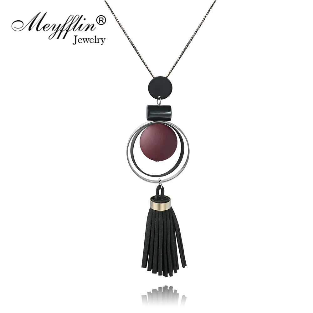Meyfflin Fashion Women Long Chain Necklace Collier Red Green Ball Peandant Necklaces for Femme Cotton Tassel Jewelry Bijoux
Meyfflin Fashion Women Long Chain Necklace Collier Red Green Ball Peandant Necklaces for Femme Cotton Tassel Jewelry Bijoux