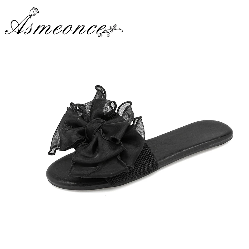 Women Summer Slipers Bordered Mesh Big Bowknot Flower Cute Cloth Slides Ladies Sweet Sandals Lady Sexy Flat Heel Shoes Black Red
Women Summer Slipers Bordered Mesh Big Bowknot Flower Cute Cloth Slides Ladies Sweet Sandals Lady Sexy Flat Heel Shoes Black Red