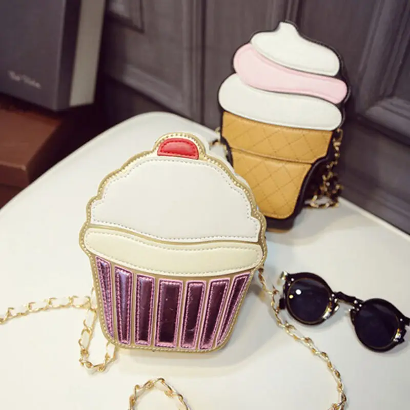 New fashion women leather handbags cartoon cake ice cream shoulder bags ladies chain bag messenger bags wallte cute Xmas gift
New fashion women leather handbags cartoon cake ice cream shoulder bags ladies chain bag messenger bags wallte cute Xmas gift