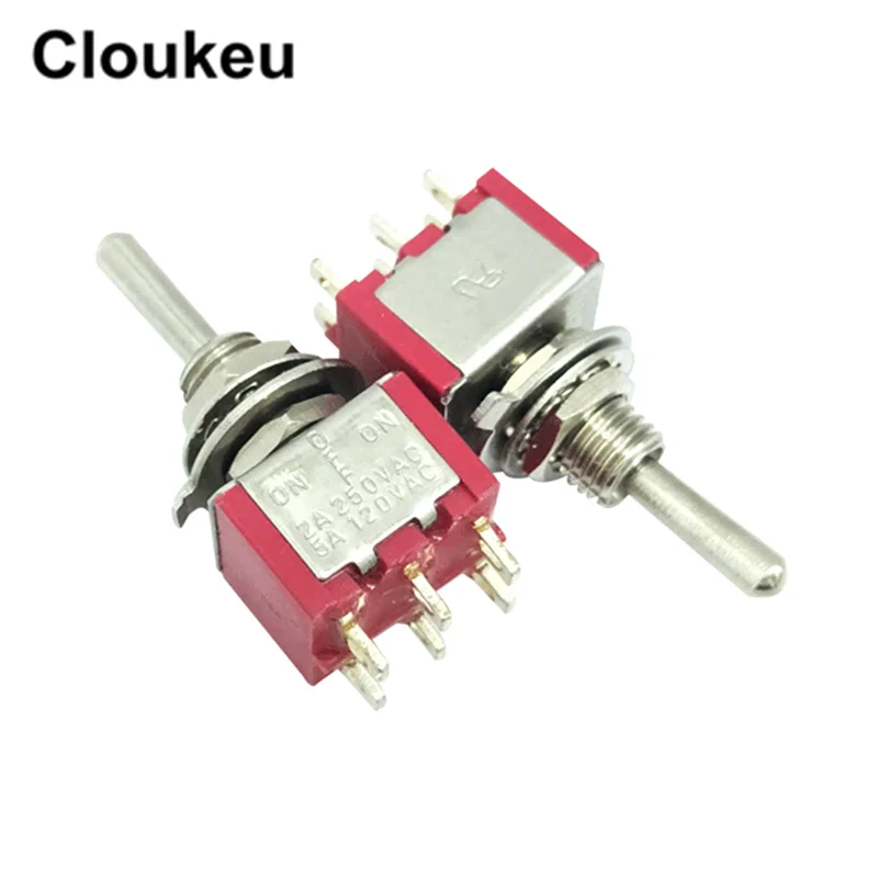 5Pcs MTS-213 6MM Red Reset 6Pin/3File (ON)-OFF-ON Rocker switch Toggle Switch 2A250V 5A120V
5Pcs MTS-213 6MM Red Reset 6Pin/3File (ON)-OFF-ON Rocker switch Toggle Switch 2A250V 5A120V