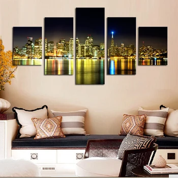(No Frame) 5 Piece The City Night View Modern Home Wall Decor Canvas Picture Art HD Print Painting Set of 5 Each Canvas arts
(No Frame) 5 Piece The City Night View Modern Home Wall Decor Canvas Picture Art HD Print Painting Set of 5 Each Canvas arts
