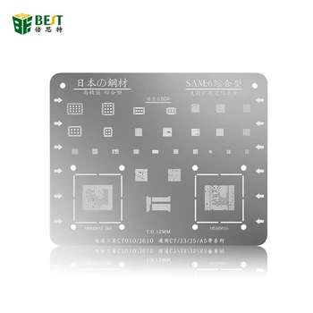 1Pc Phone Logic Board Repair Tool for Samsung CPU Series Motherboard IC Chip Ball Soldering Net Stainless Steel Plate
1Pc Phone Logic Board Repair Tool for Samsung CPU Series Motherboard IC Chip Ball Soldering Net Stainless Steel Plate