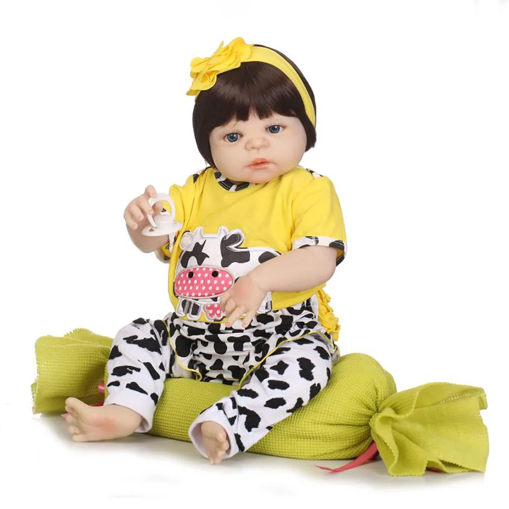 57cm 23" Yellow Girls Dll Full Body Silicone Reborn Baby Doll Toys Newborn Girl Baby Doll Christmas Gift Birthday Gift Bathe Toy 
57cm 23" Yellow Girls Dll Full Body Silicone Reborn Baby Doll Toys Newborn Girl Baby Doll Christmas Gift Birthday Gift Bathe Toy