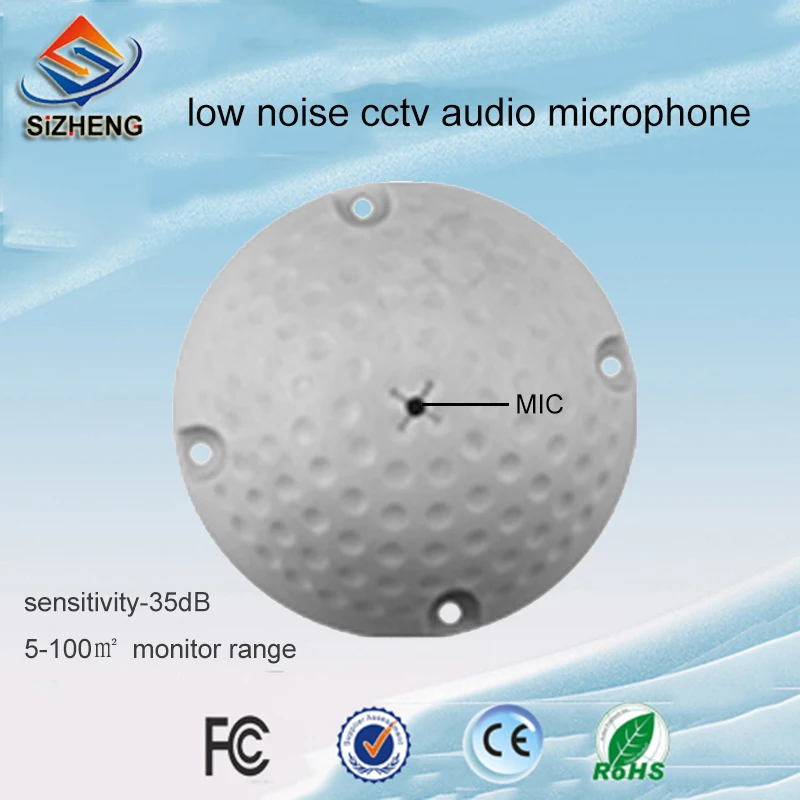 SIZHENG COTT-QD50 CCTV microphone high sensitivity -35dB sound monitoring audio pickups for security camera
SIZHENG COTT-QD50 CCTV microphone high sensitivity -35dB sound monitoring audio pickups for security camera