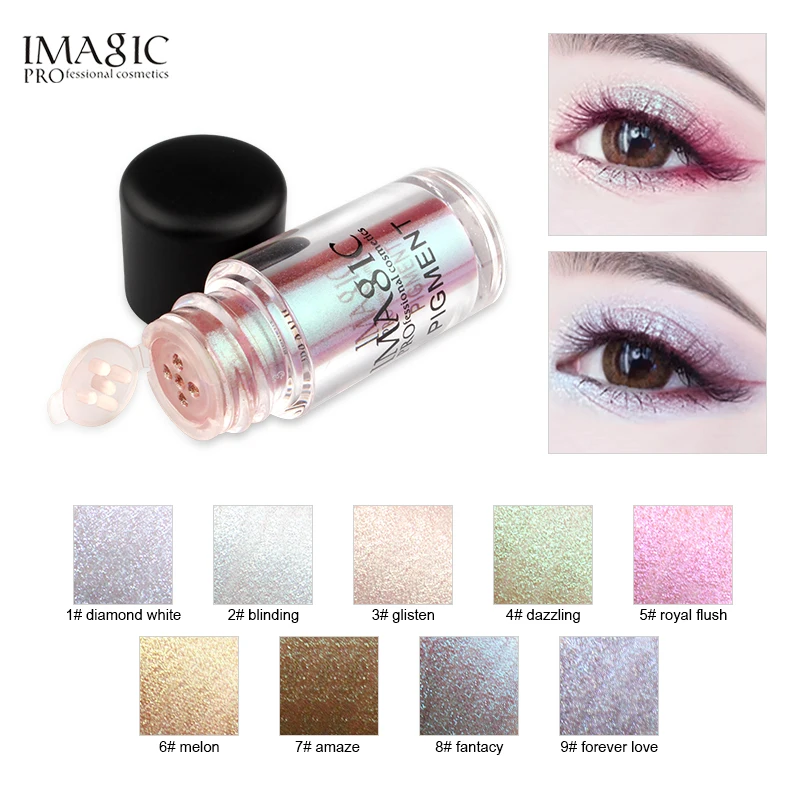 IMAGIC Arrival Glitter Eyeshadow Metallic Loose Powder Waterproof lasting Shimmer Pigments Colors Eye Shadow Makeup Cosmetics
IMAGIC Arrival Glitter Eyeshadow Metallic Loose Powder Waterproof lasting Shimmer Pigments Colors Eye Shadow Makeup Cosmetics