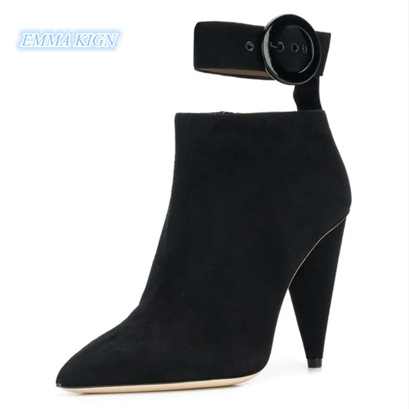 2019 New Spring Autumn Spike High Heels Ankle Boots Women Pointed Toe Buckle Strap Stylish Shoes Women Side Zipper Short Booties
2019 New Spring Autumn Spike High Heels Ankle Boots Women Pointed Toe Buckle Strap Stylish Shoes Women Side Zipper Short Booties