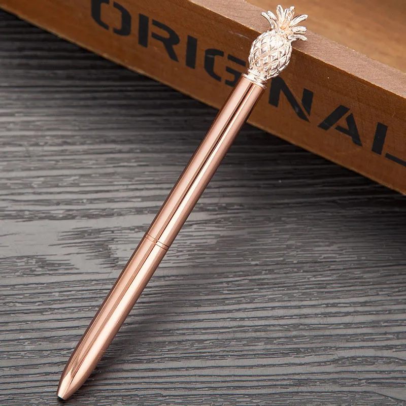 Rose Gold Pen 1.0mm Metal Ballpoint Pen New Strange Pineapple Pens Stationery Gift Kawaii 3 Color Writing School Office Supplies
Rose Gold Pen 1.0mm Metal Ballpoint Pen New Strange Pineapple Pens Stationery Gift Kawaii 3 Color Writing School Office Supplies