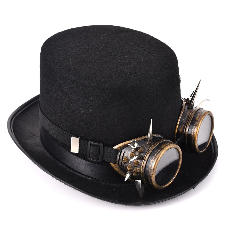 Retro Spikes Goggles Top Hat Punk Steampunk Lolita Cosplay Rivet Glasses Hat Fedoras Hat Goth
Retro Spikes Goggles Top Hat Punk Steampunk Lolita Cosplay Rivet Glasses Hat Fedoras Hat Goth