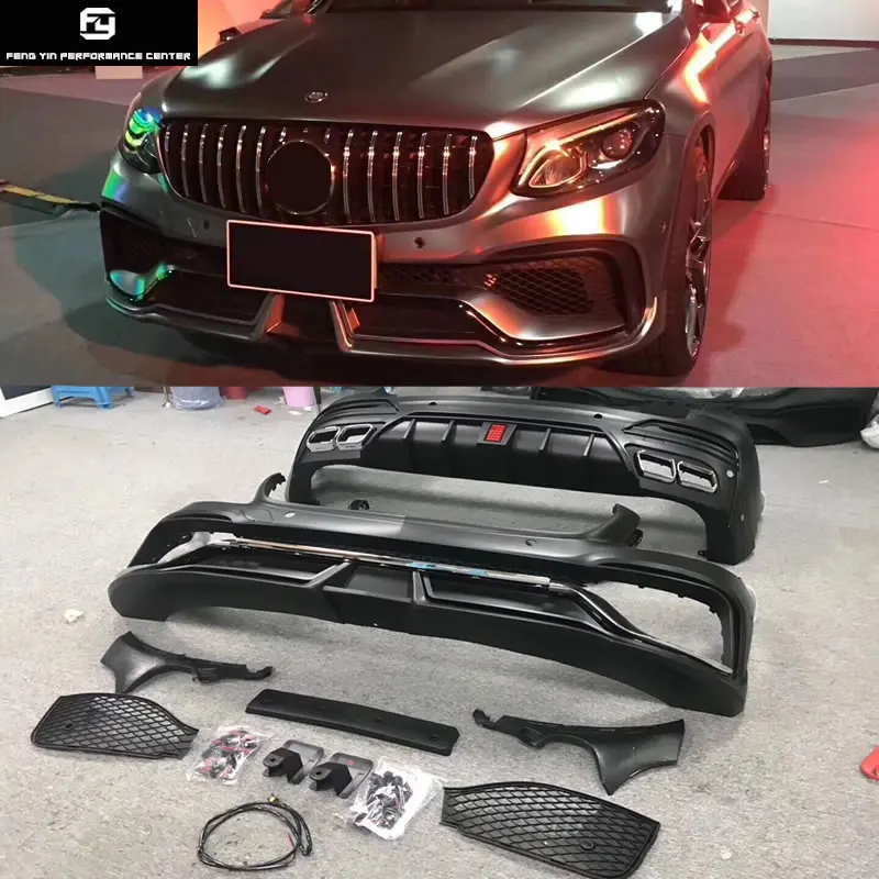 X253 GLC300 WD style Car body kit PP Unpainted front bumper Rear bumper racing grills for Mercedes Benz X253 GLC260 car styling
X253 GLC300 WD style Car body kit PP Unpainted front bumper Rear bumper racing grills for Mercedes Benz X253 GLC260 car styling