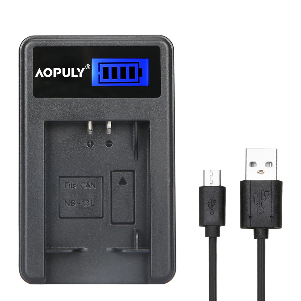 AOPULY NB-13L NB13L USB Camera Battery Charger with LCD Screen for Canon G5X G7X G9X SX720
AOPULY NB-13L NB13L USB Camera Battery Charger with LCD Screen for Canon G5X G7X G9X SX720