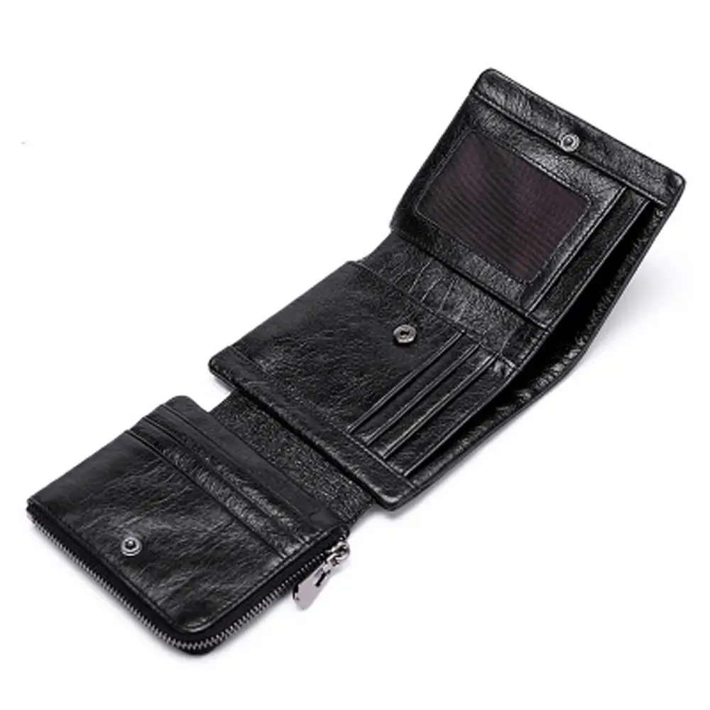 RFID Men's Wallet Casual Retro Business People Tri-Fold Buckle Coin Bag Short Wallet
RFID Men's Wallet Casual Retro Business People Tri-Fold Buckle Coin Bag Short Wallet