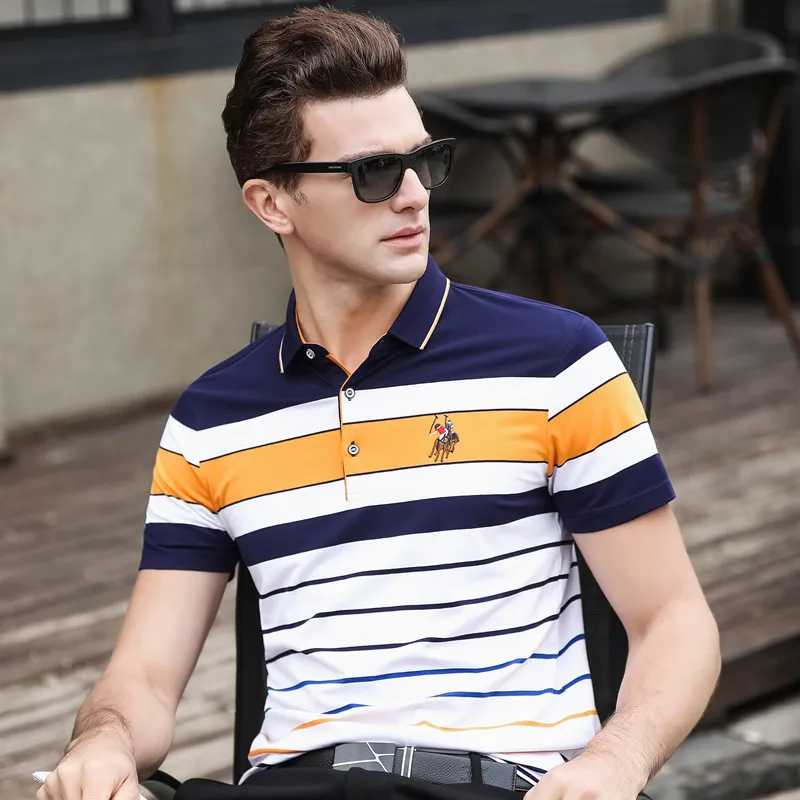 2019 Hot Sale Slim New Casual Men's Polo Shirt Mens Short Sleeve Shirts Brand Clothing Male Striped Boys Stand Collar Polos 3xl
2019 Hot Sale Slim New Casual Men's Polo Shirt Mens Short Sleeve Shirts Brand Clothing Male Striped Boys Stand Collar Polos 3xl