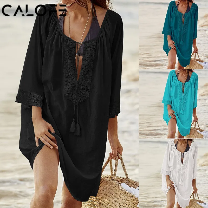 2018 Women Bikini Cover up Swimsuit White Beach Tunic Floral Lace Sundress Swim Dress Loose Bride Swimwear Cover Beach Top dress
2018 Women Bikini Cover up Swimsuit White Beach Tunic Floral Lace Sundress Swim Dress Loose Bride Swimwear Cover Beach Top dress