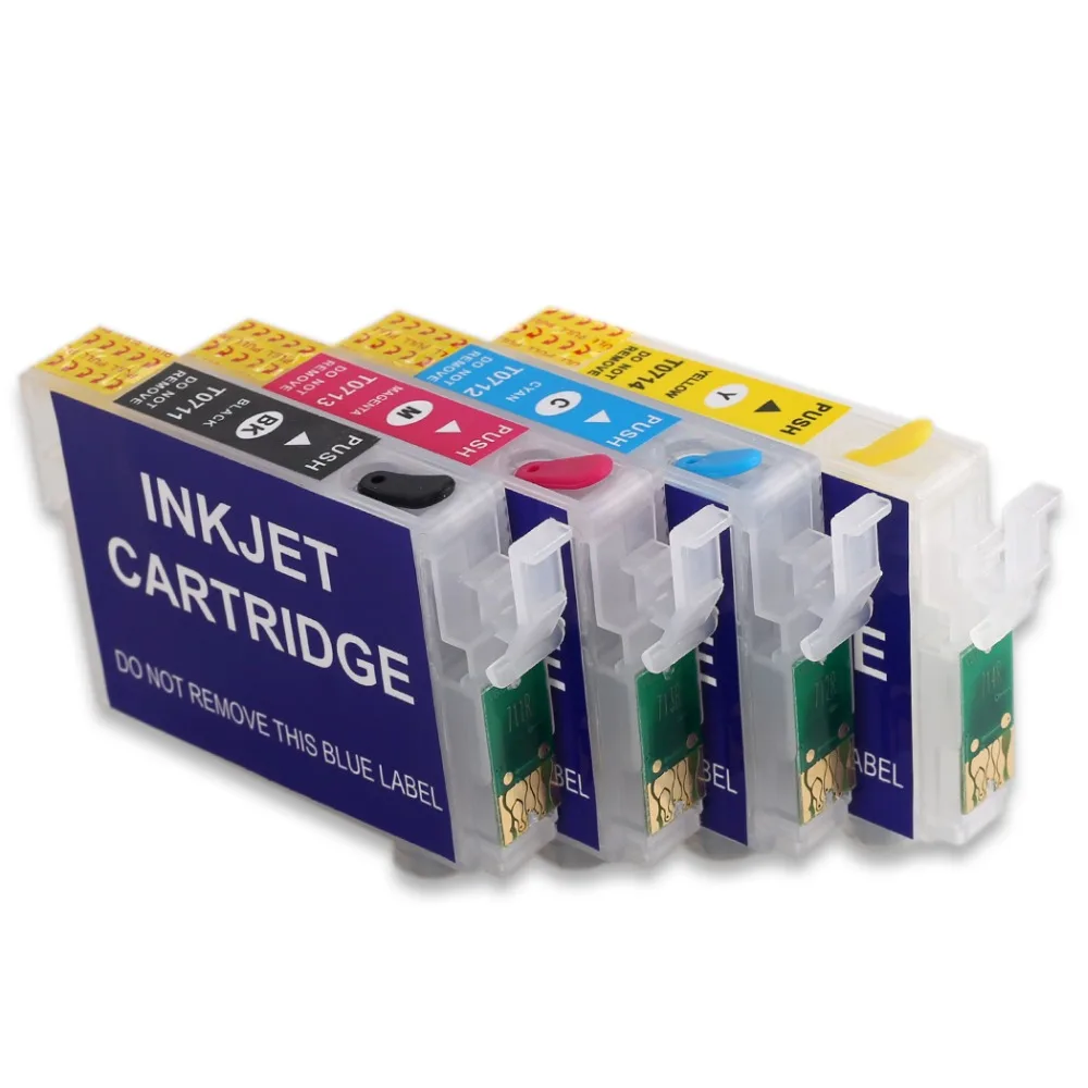 T0711 Refillable ink cartridge FOR epson D78 D92 D120 DX4000 DX4050 DX4400 DX4450 DX5000 printer ink with AUTO RESET CHIP
T0711 Refillable ink cartridge FOR epson D78 D92 D120 DX4000 DX4050 DX4400 DX4450 DX5000 printer ink with AUTO RESET CHIP