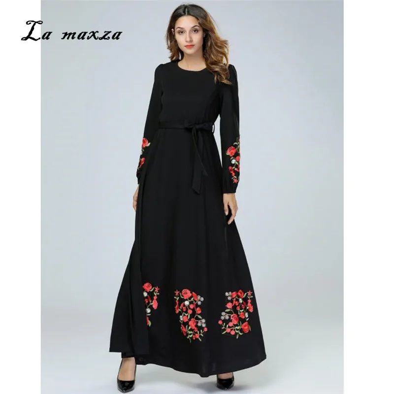 Abaya Gowns Muslim Maxi Dress Embroidery Turkey Arabic Kaftan Dubai Evening Muslim Party Modest Islamic Dress
Abaya Gowns Muslim Maxi Dress Embroidery Turkey Arabic Kaftan Dubai Evening Muslim Party Modest Islamic Dress