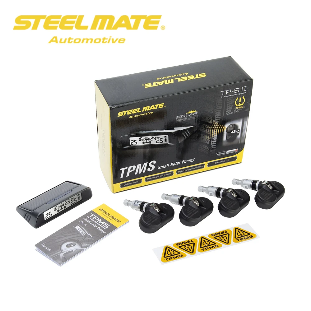Steelmate TP-S1I TPMS Tire Pressure Monitor System Wireless Solar-powered Display 4 Internal Sensors
Steelmate TP-S1I TPMS Tire Pressure Monitor System Wireless Solar-powered Display 4 Internal Sensors