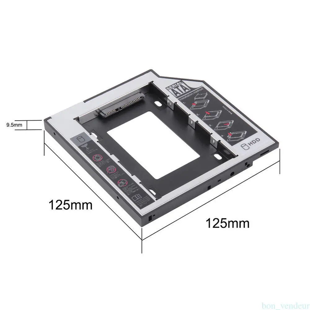 

9.5mm SATA HDD SSD Hard Drive Disk Caddy/Bracket for Lenovo B50-45 B50-80 B70-80 IdeaPad 305 ThinkPad P70 E560 Edge E550