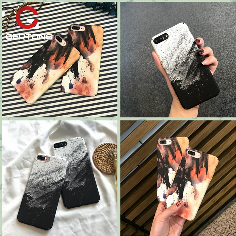 PC Case For iPhone X 8 7 6 6S Plus National Wind Mobile Phone Capa Water Sticker Rock Sand Oil Black White Sand Painting Matte
PC Case For iPhone X 8 7 6 6S Plus National Wind Mobile Phone Capa Water Sticker Rock Sand Oil Black White Sand Painting Matte