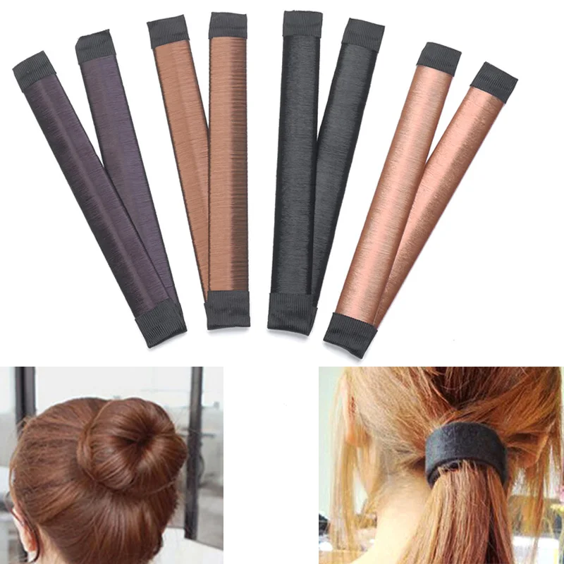 

1 PC New Women DIY Hair Styling Bun Maker Donut Former Foam Fashion French Twist Tool Hair Styling Braiders Accessories