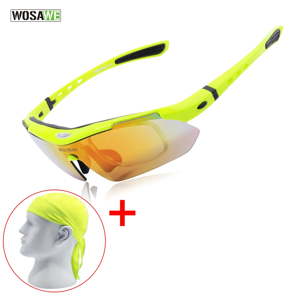 

WOLFBIKE Polarized Cycling Sun Glasses Outdoor Sports Bicycle Glasses Bike Sunglasses Driving Racing Goggles Eyewear 5 Lens